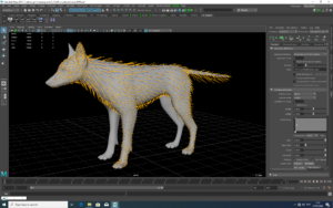 Creating a coyote with particle systems